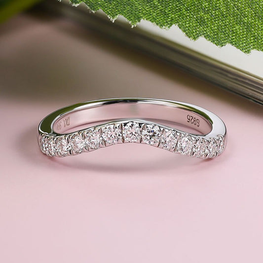 Moissanite Simple Stacking Wedding Ring