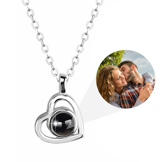 Personalized Photo Heart Pendant Necklace